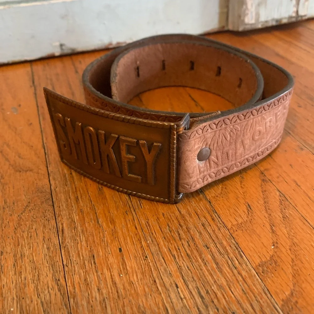 Vintage Kids Smokey the Bear Belt w/Buckle